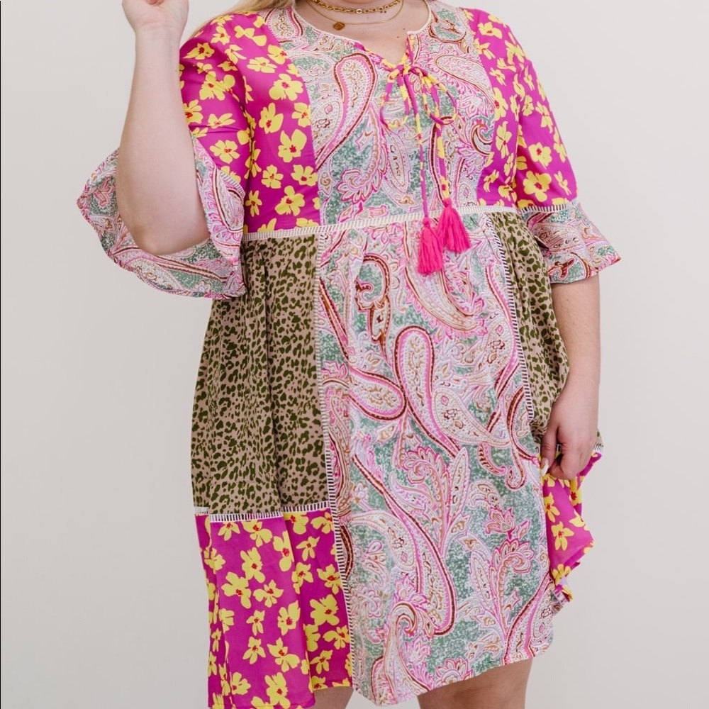 ODDI PATCHWORK DRESS - Picture 7 of 11